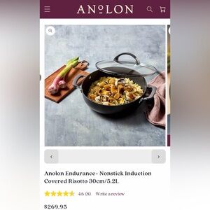 Anolon Endurance+ Nonstick Induction Covered Risotto 30cm